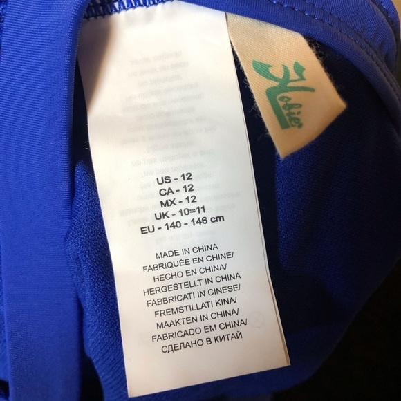 Hobie Girls Blue Onepiece Swimsuit - Picture 6 of 7